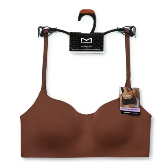 Maidenform Basically Sexy Seamless Scoop Cropped Bralette- Feathered Brown - Picture 5 of 10